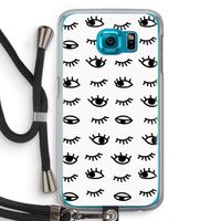 Eye pattern #2: Samsung Galaxy S6 Transparant Hoesje met koord