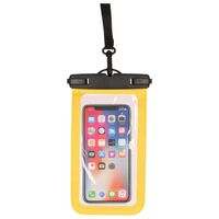 Bellatio Design waterdicht telefoonhoesje voor alle telefoons tot 6 inch geel - Telefoonhoesjes - thumbnail