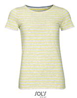 Sol’s L01399 Women`s Round Neck Striped T-Shirt Miles - thumbnail