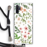 Botanical sweet flower heaven: Samsung Galaxy Note 10 Plus Transparant Hoesje met koord