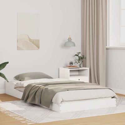 Bedframe Wit 90 x 200 cm Massief grenenhout