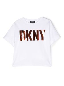 Dkny Kids t-shirt en coton à logo imprimé - Blanc