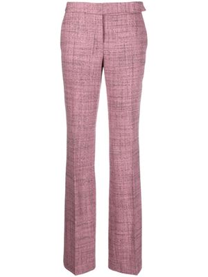 Stella McCartney pantalon ample en laine à effet chiné - Rose