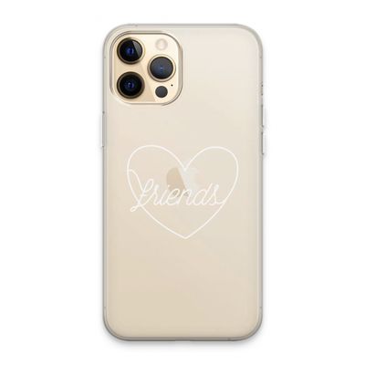 Friends heart pastel: iPhone 13 Pro Max Transparant Hoesje