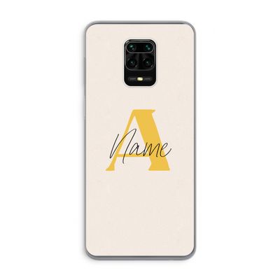 Amber Script: Xiaomi Redmi Note 9 Pro Transparant Hoesje