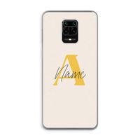 Amber Script: Xiaomi Redmi Note 9 Pro Transparant Hoesje