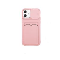 iPhone 12 Pro hoesje - Backcover - Pasjeshouder - Portemonnee - Camerabescherming - TPU - Roze