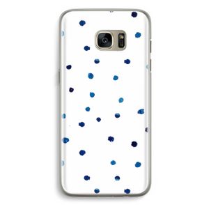 Blauwe stippen: Samsung Galaxy S7 Edge Transparant Hoesje