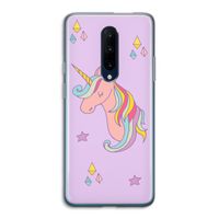 Roze eenhoorn: OnePlus 7 Pro Transparant Hoesje Roze eenhoorn: OnePlus 7 Pro Transparant Hoesje