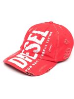 Diesel casquette en coton à logo imprimé - Rouge