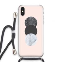 Marmeren cirkels: iPhone X Transparant Hoesje met koord Marmeren cirkels: iPhone X Transparant Hoesje met koord