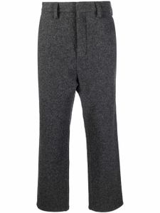 AMI Paris pantalon droit à effet chiné - Gris