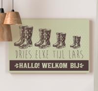 Welkom familienaam canvas