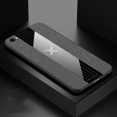 Voor vivo X9 XINLI stiksels doek textuur schokbestendig TPU beschermhoes (grijs)