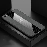 Voor vivo X9 XINLI stiksels doek textuur schokbestendig TPU beschermhoes (grijs)
