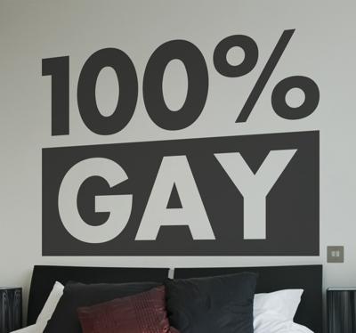 Muursticker 100 Procent Gay