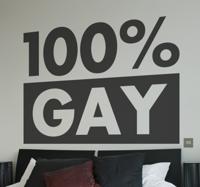 Muursticker 100 Procent Gay