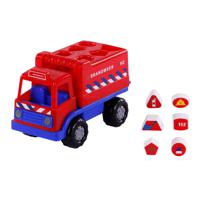 Cavallino Toys Cavallino Brandweervrachtwagen Vormenstoof met 6 Blokken, 26cm - thumbnail