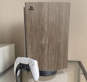 PS5 sticker Eikenhouten huid