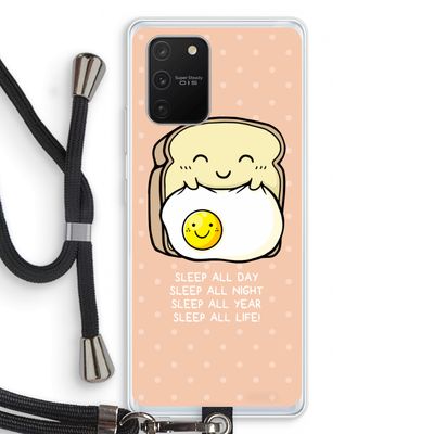 Sleep All Day: Samsung Galaxy S10 Lite Transparant Hoesje met koord