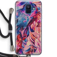 Pink Orchard: Samsung Galaxy A6 (2018) Transparant Hoesje met koord