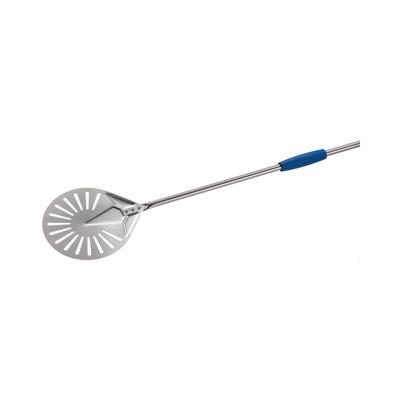 Pizzaschep - Ø23 cm - geperforeerd - handvat: 75 cm - roestvrij staal