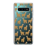 Alpacas: Samsung Galaxy S10 Plus Transparant Hoesje