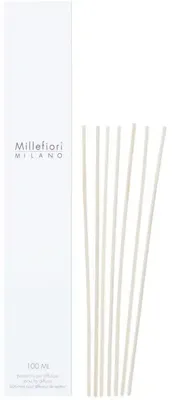 Millefiori Milano navulling geurstokjes 24 cm naturel 7 stuks