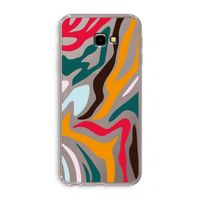 Colored Zebra: Samsung Galaxy J4 Plus Transparant Hoesje