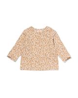 HEMA Newborn T-shirt rib luipaard ecru (ecru)