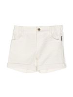 Moschino Kids short à effet froissé - Blanc