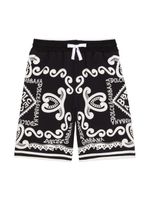 Dolce & Gabbana Kids short à imprimé Marina - Noir