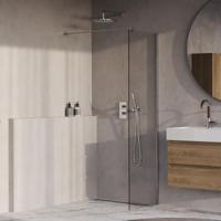 Brauer Oblivion - Inloopdouche - Helder Glas - 50 x 200 cm - incl. Glascoating - Chroom