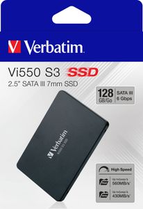 Verbatim VI550 S3 128 GB SSD harde schijf (2.5 inch) SATA 6 Gb/s Retail 49350