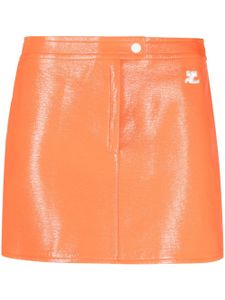 Courrèges minijupe Vinyl Reedition - Orange