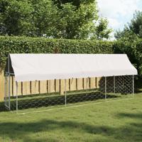 VidaXL Hondenkennel voor buiten met dak 400x100x150 cm