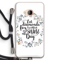 Diamonds: HTC U Play Transparant Hoesje met koord