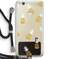 Ananasjes: Huawei Ascend P10 Lite Transparant Hoesje met koord Ananasjes: Huawei Ascend P10 Lite Transparant Hoesje met koord