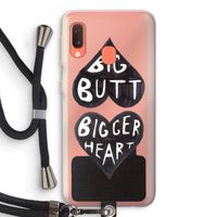 Big butt bigger heart: Samsung Galaxy A20e Transparant Hoesje met koord