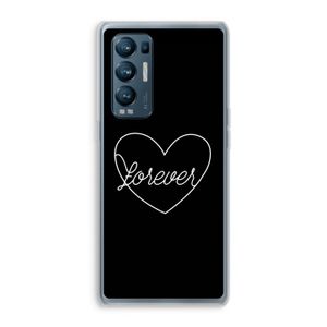 Forever heart black: Oppo Find X3 Neo Transparant Hoesje