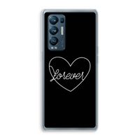 Forever heart black: Oppo Find X3 Neo Transparant Hoesje