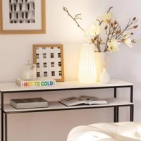 Tafellamp porselein wit &apos;Tide&apos; e14 led lamp 29cm