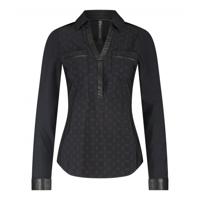 Zip73 - Zwart | Dames | Blouse | Zwart | XXL | regular | Kamst mode