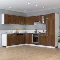 Onderkast met lade 60x46x81,5 cm bewerkt hout bruin eikenkleur Onderkast met lade 60x46x81,5 cm bewerkt hout bruin eikenkleur