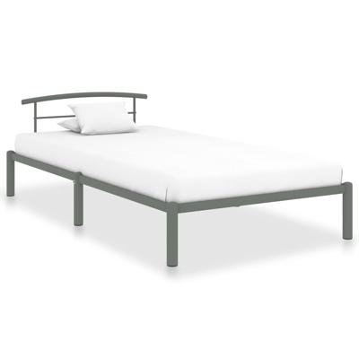 Bedframe metaal grijs 90x200 cm
