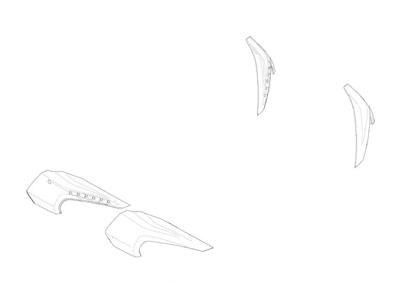 GIVI Zijdelingse reflectoren, Onderdelen motokoffers, Z560KITR