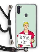 Gimme a call: Samsung Galaxy A11 Transparant Hoesje met koord