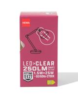 HEMA Led kogel clear E27 1.5W 250lm