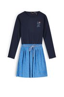 NoNo Meisjes jurk mixed - Muriel - Ensign blauw - thumbnail