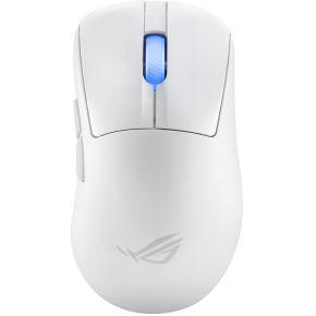 ASUS ROG Keris II Ace Wireless AimPoint White muis Rechtshandig RF Wireless + Bluetooth + USB Type-A Optisch 42000 DPI